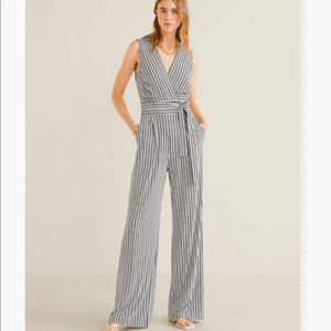 Mango Black and White Jumpsuit